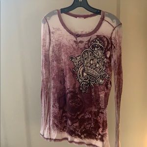 Fleur de lis rhinestone pink long sleeve crowns